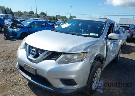 2015 Nissan Rogue S из США, поврежденный, VIN KNMAT2MVXFP576482